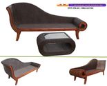 Stickman Voluptuous Cane Furniture Range - Sleeper Couch & Table