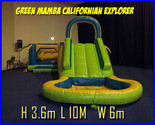 Green Mamba Jumping Castle with Slide