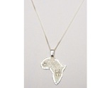 Silver Chain With Africa Pendant