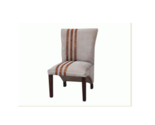 Leather Stripe And Canvas Dining Chair