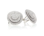 18K White Gold Diamond Clip-On Earrings Set