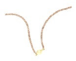 Faceted Champagne Diamond Bead Necklace